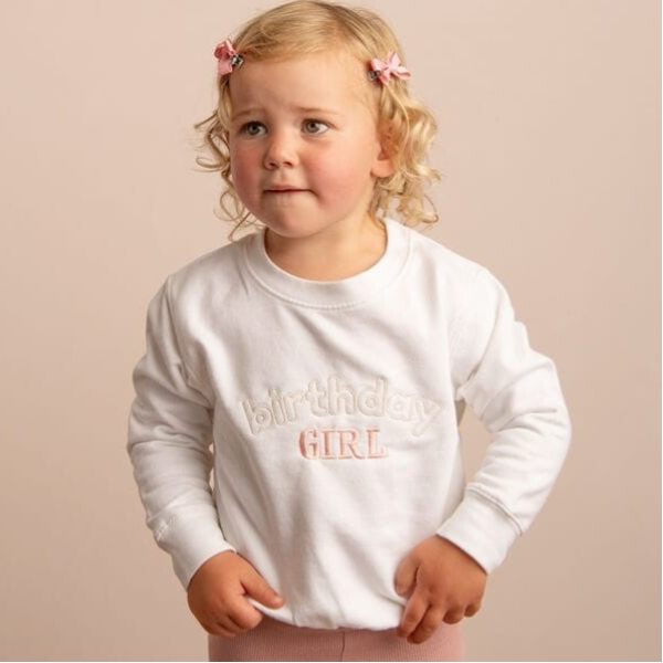 Birthday Girl - Child Embroidered Sweater or Hoodie