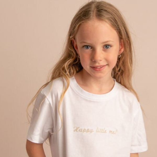 Happy Little Me - Child Embroidered T Shirt