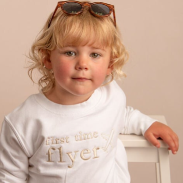 First Time Flyer - Child Embroidered Sweater or Hoodie