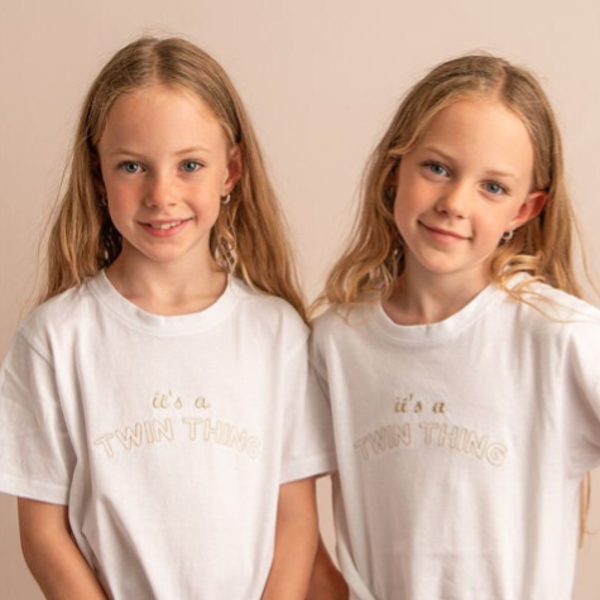 It's a Twin Thing - Child Embroidered T Shirt