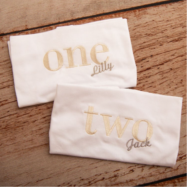 Birthday Age and Script name - Child Personalised Embroidered Sweater or Hoodie