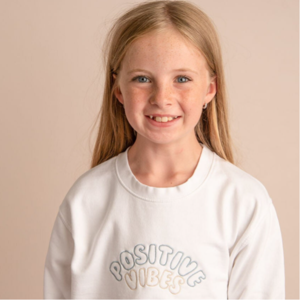 Positive Vibes - Child Embroidered Sweater or Hoodie