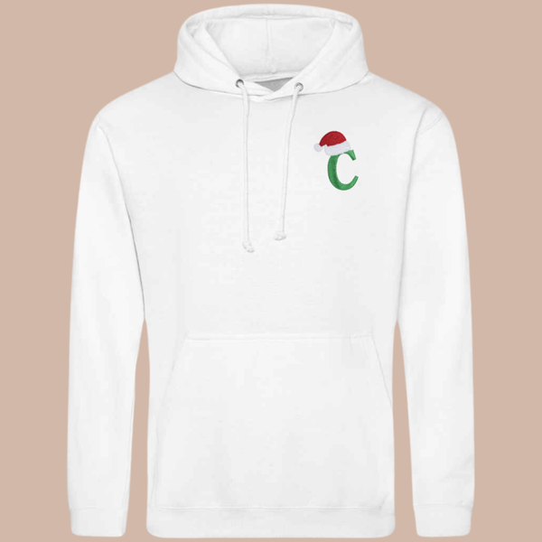Christmas Initial - Adult Personalised Embroidered Sweater or Hoodie