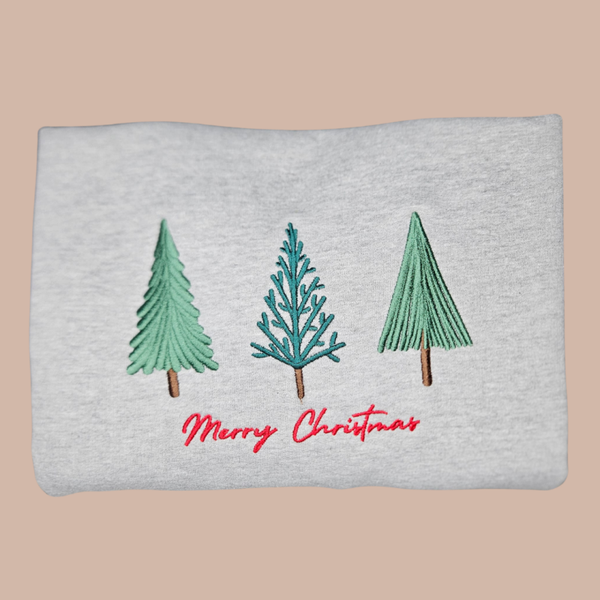 Christmas, Three Trees - Child Embroidered Sweater or Hoodie