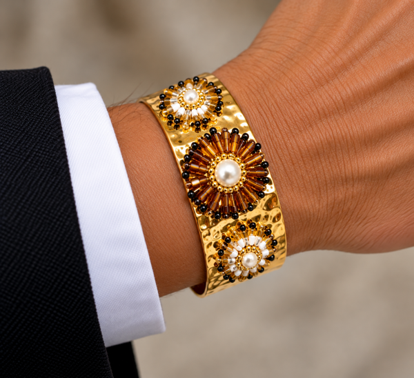 BRACELET FEMME ACIER ET PERLE