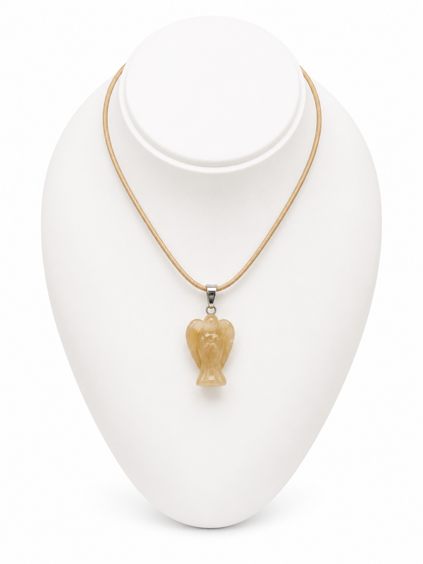 COLLIER ANGE CALCITE MIEL