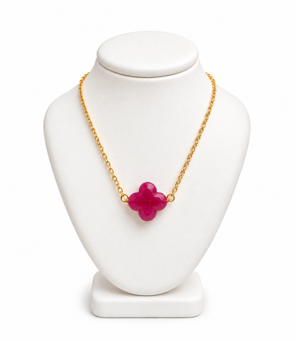 COLLIER FEMME RHODONITE