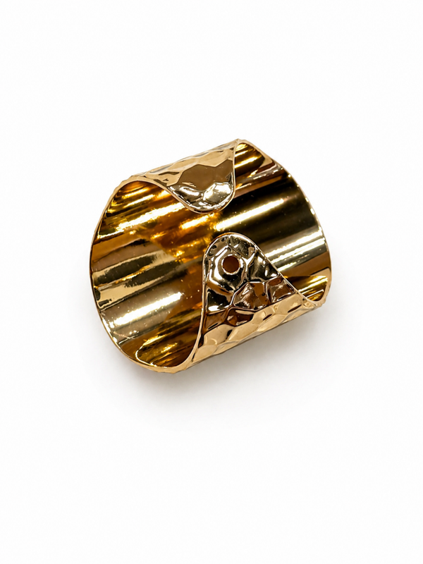 BAGUE DORÉ LABRADORITE