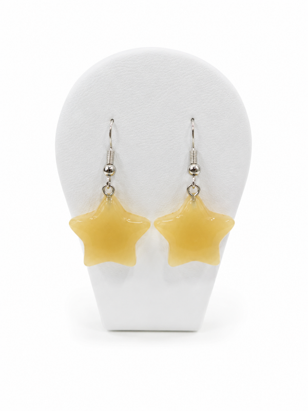 BOUCLE D'OREILLE ETOILE CITRINE