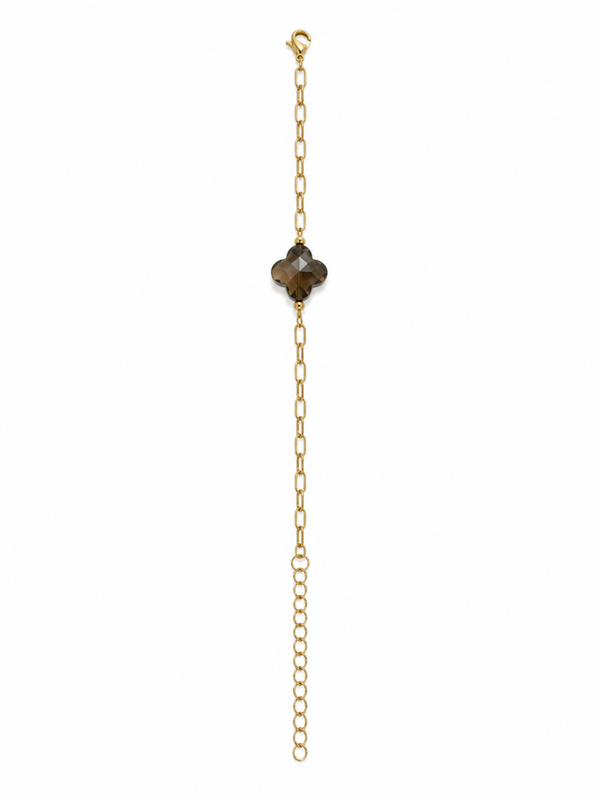 BRACELET TREFLE OEIL DU TIGRE