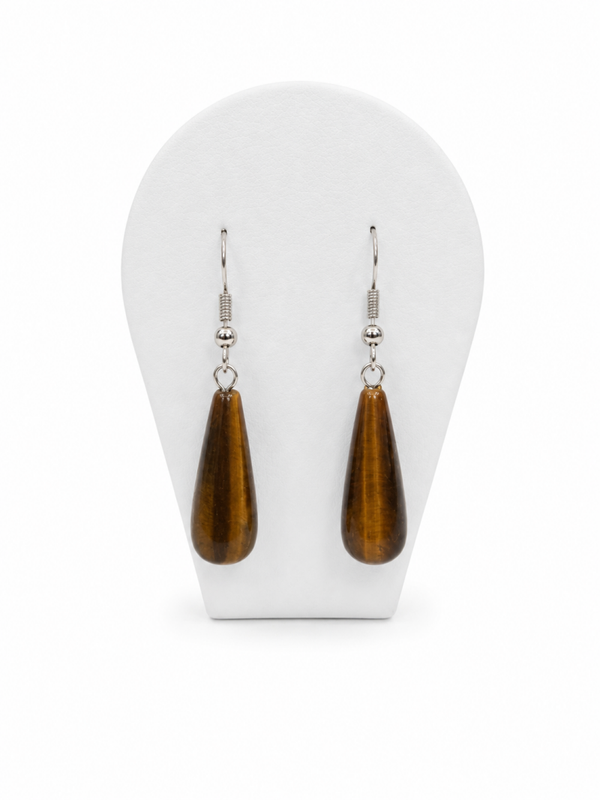 BOUCLE D'OREILLE GOUTTE OEIL DU TIGRE