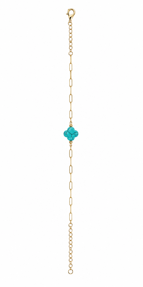 BRACET TREFLE TURQUOISE