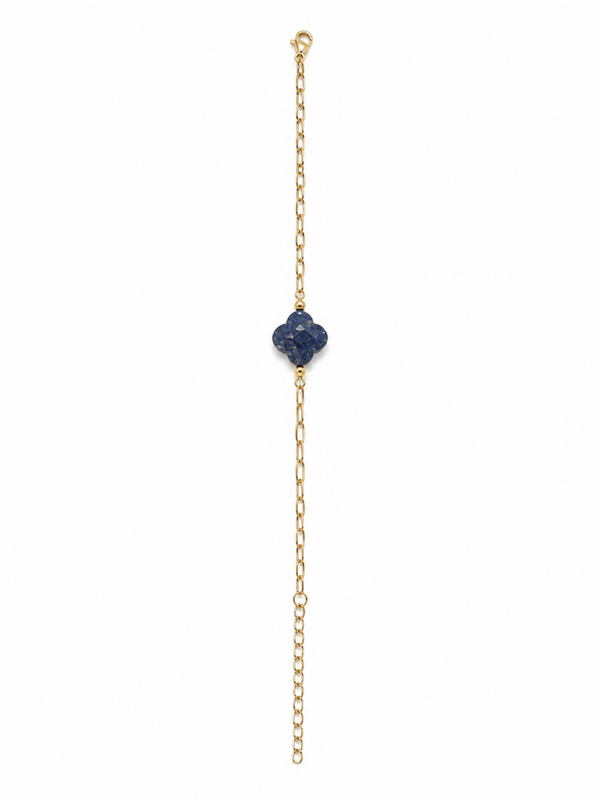 BRACELET TREFLE LAPIS-LAZULI