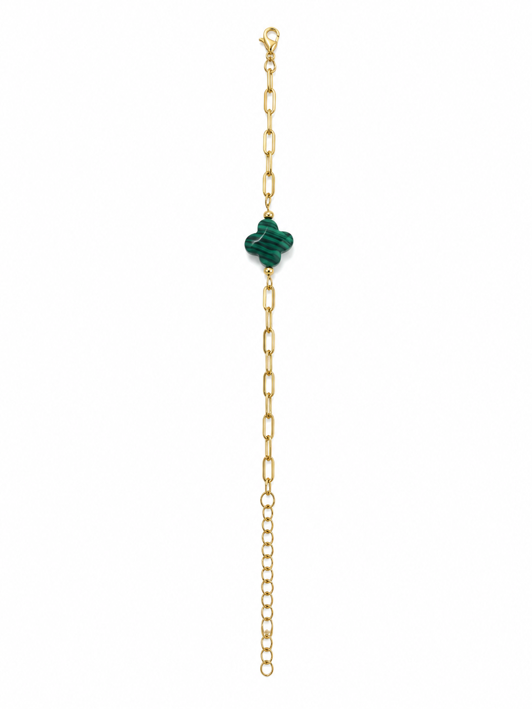 BRACELET TREFLE MALACHITE