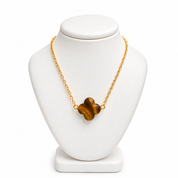 COLLIER FEMME OEIL DE TIGRE