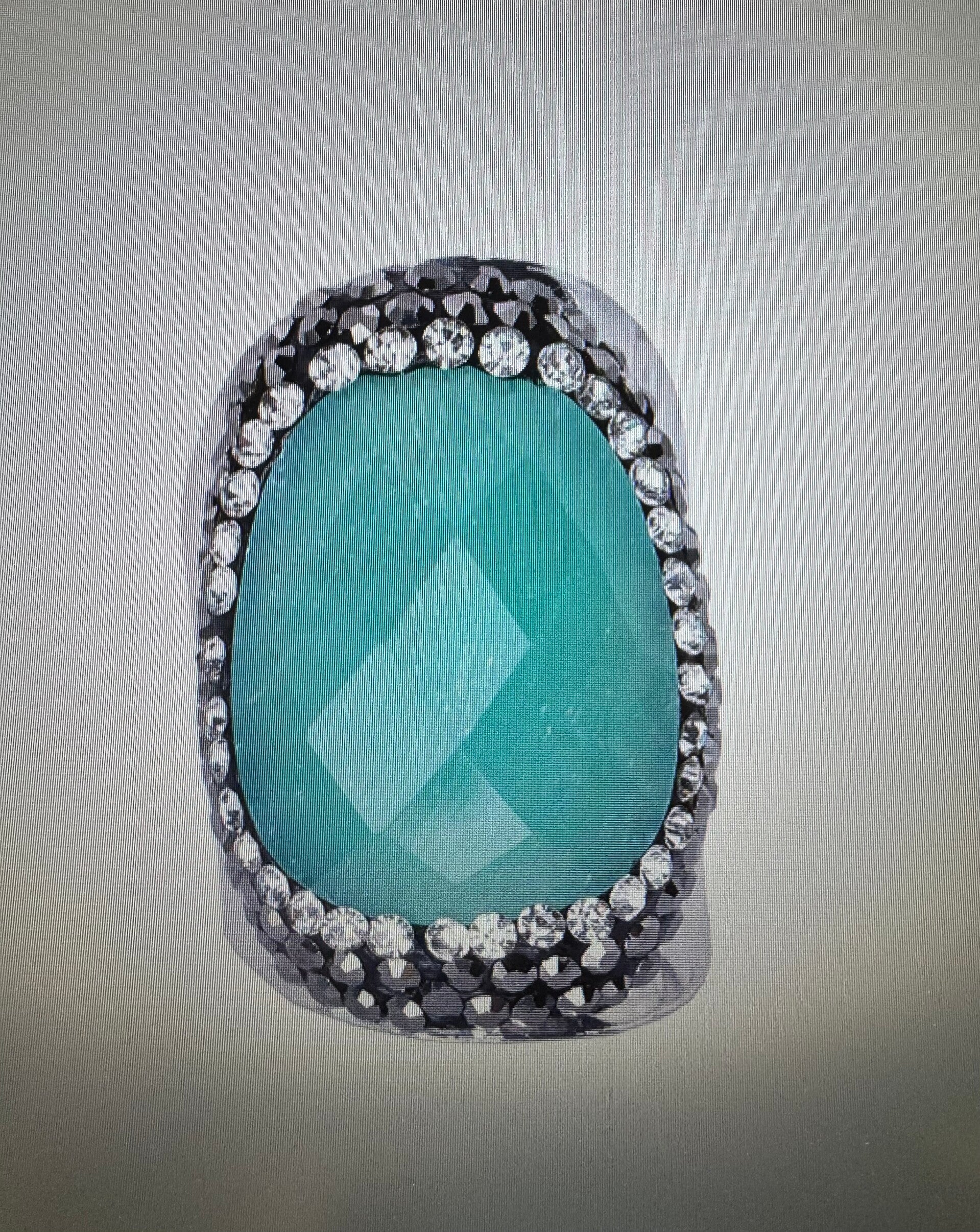 BAGUE ARGENTÉ AMAZONITE