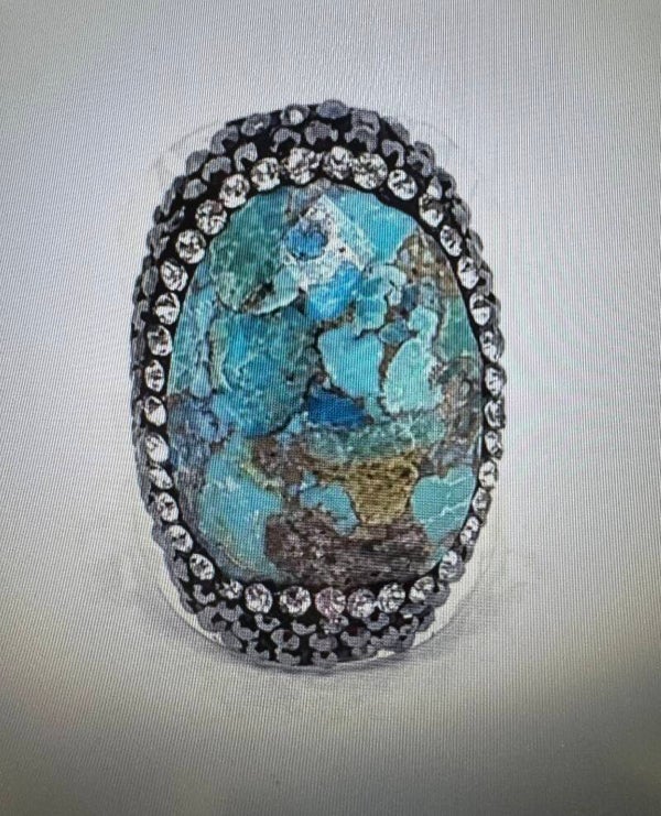 BAGUE ARGENTÉ TURQUOISE
