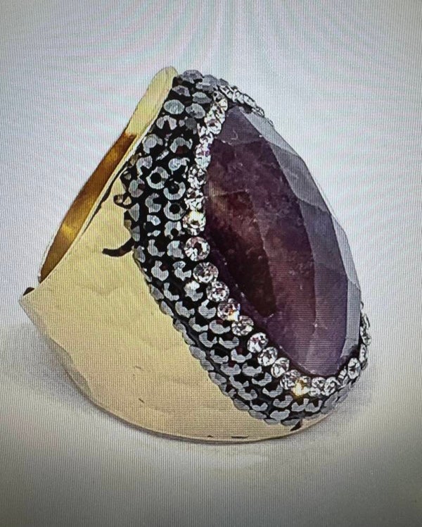 BAGUE DORÉ AMETHYSTE