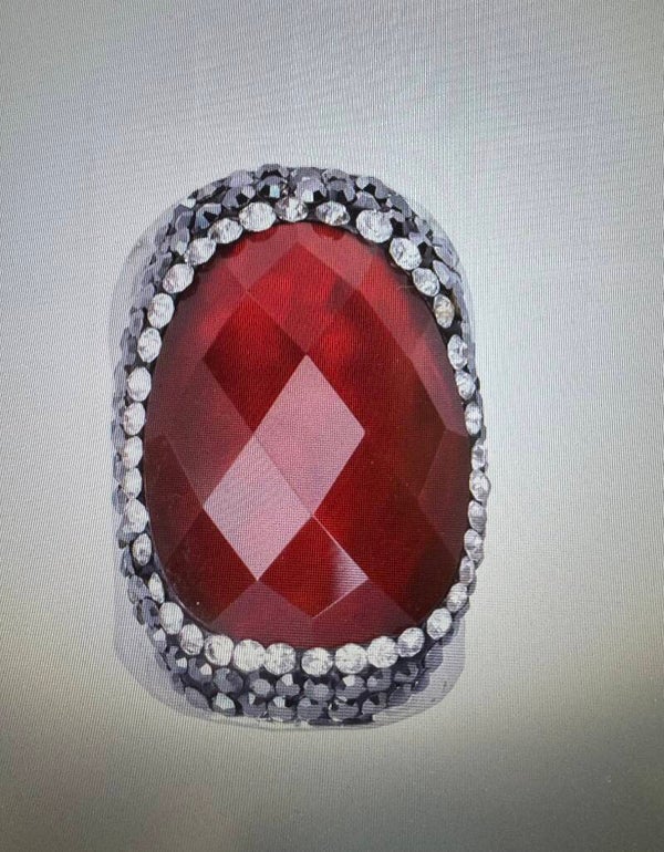 BAGUE  ARGENTÉ CORNALINE