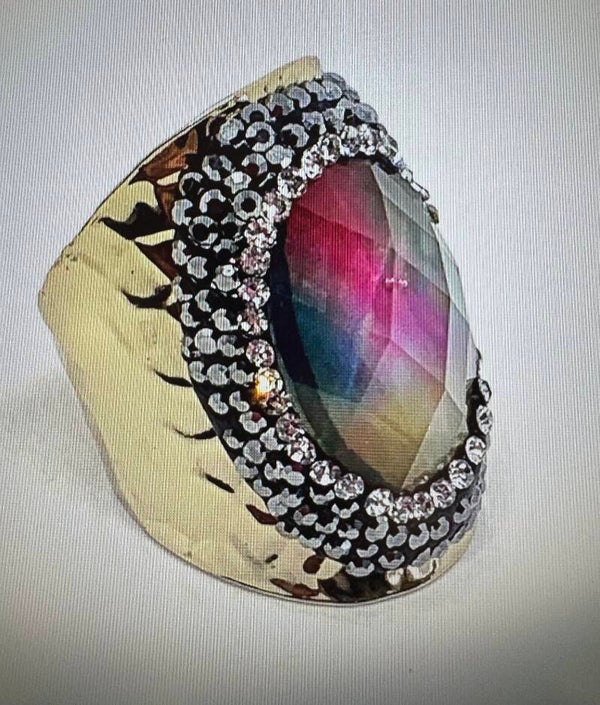 BAGUE DORÉ DAZZLE SHELL