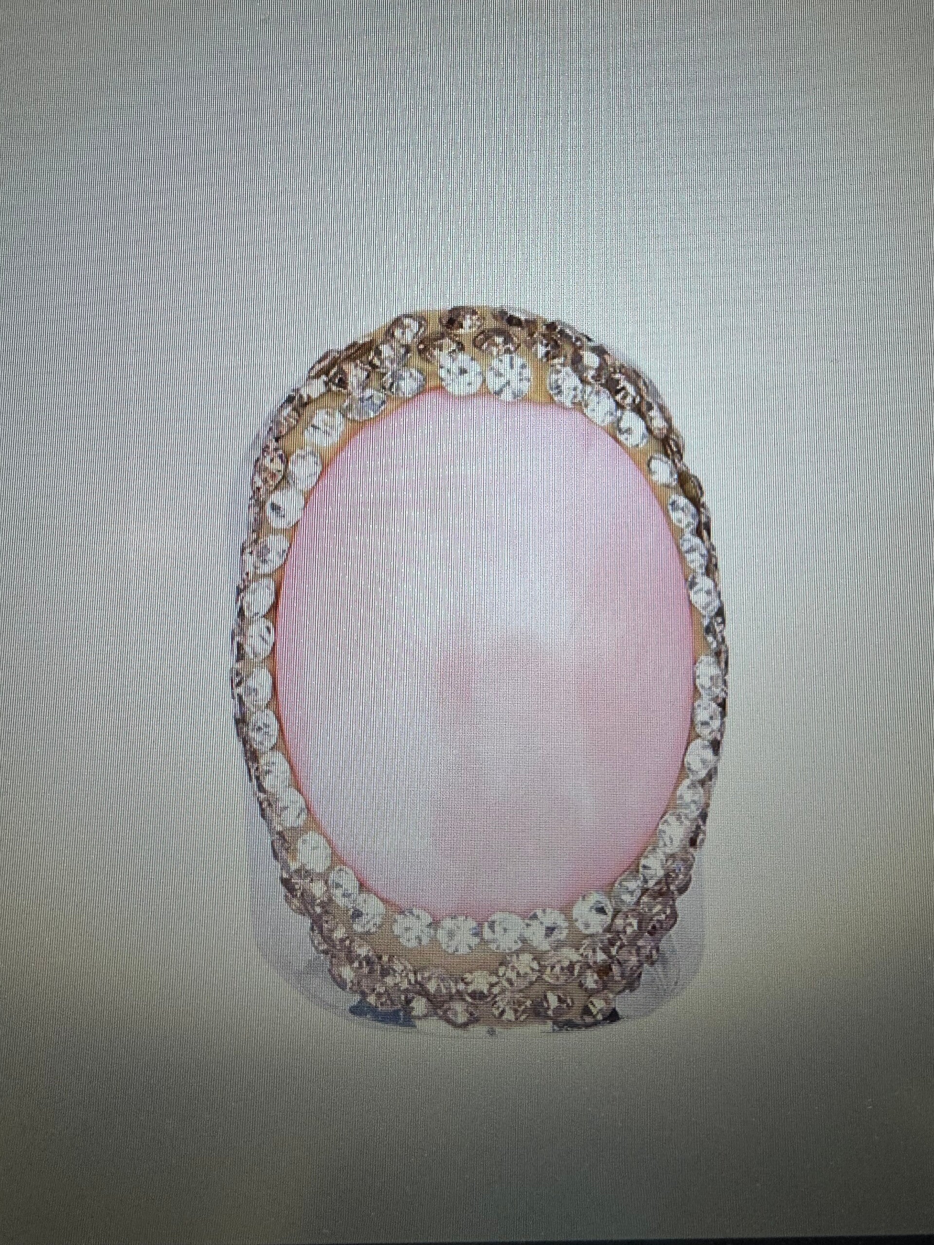 BAGUE ARGENTÉ OPALE ROSE