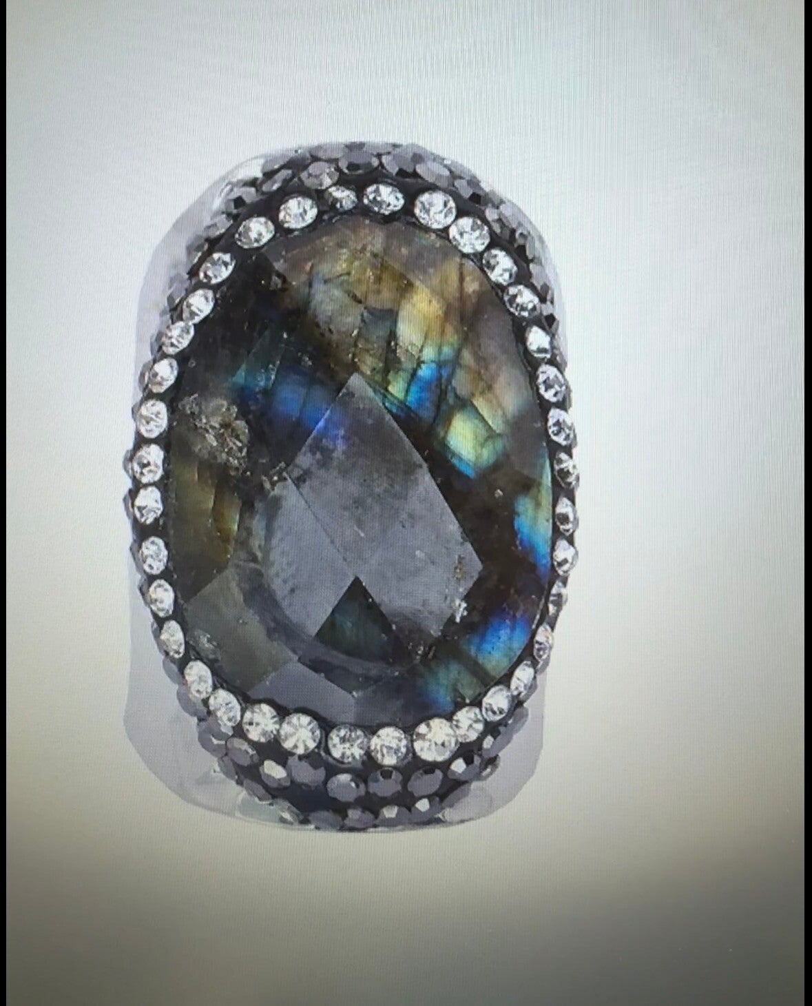BAGUE ARGENTÉ LABRADORITE