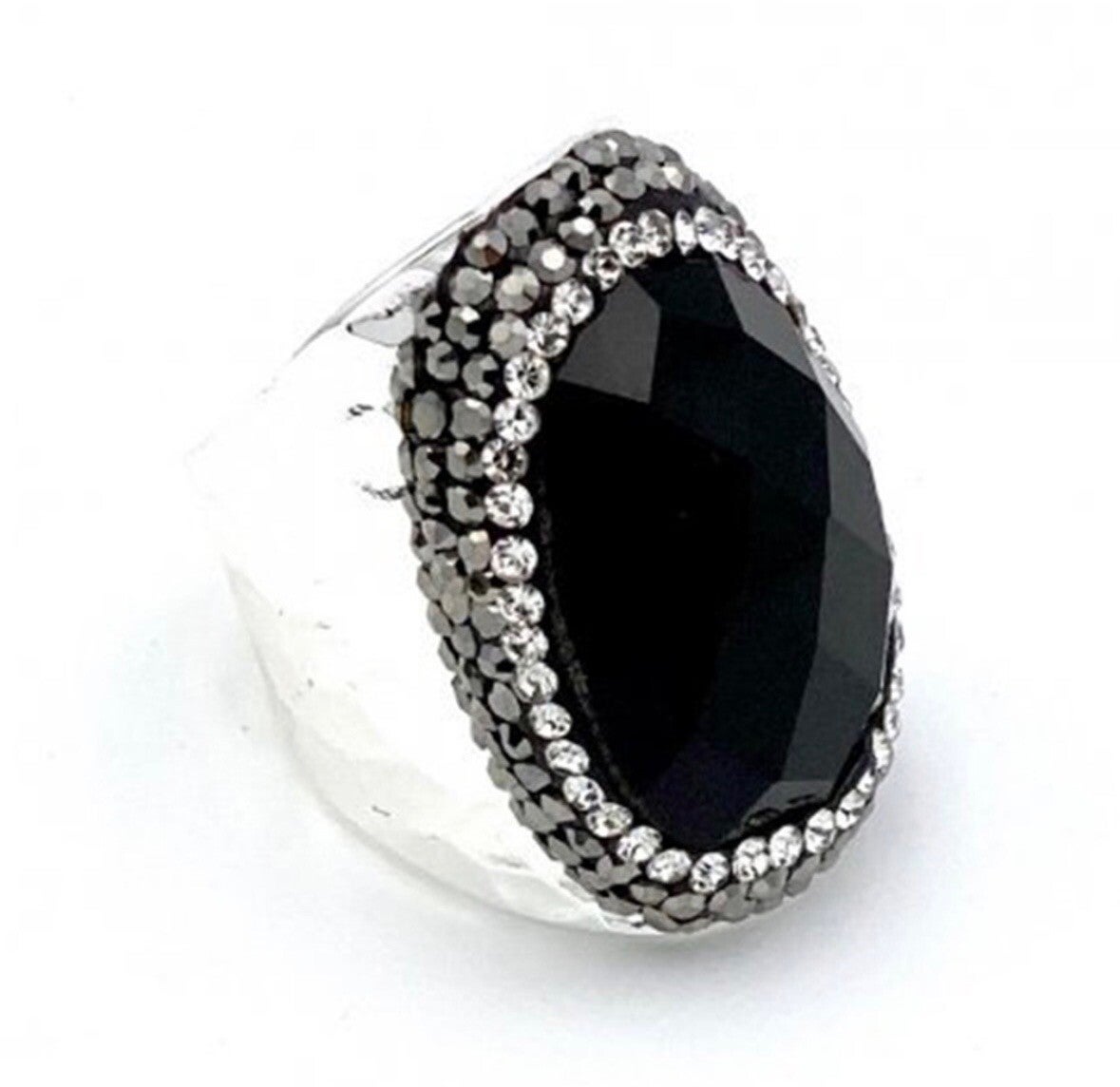 BAGUE ARGENTÉ ONIX
