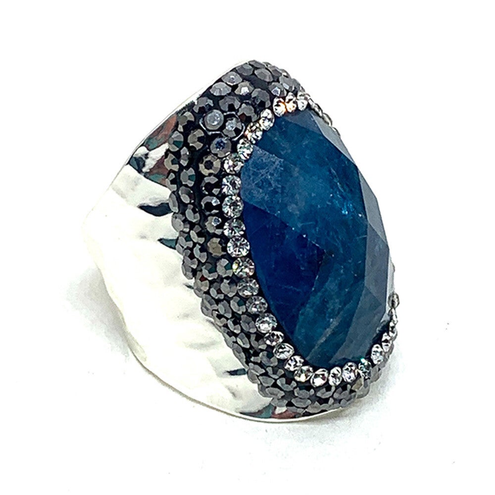 BAGUE ARGENTÉ APATITE