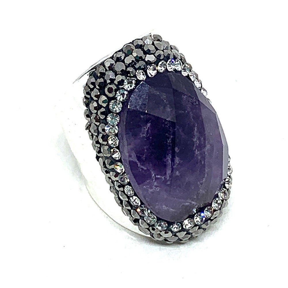 BAGUE ARGENTÉ AMETHYSTE