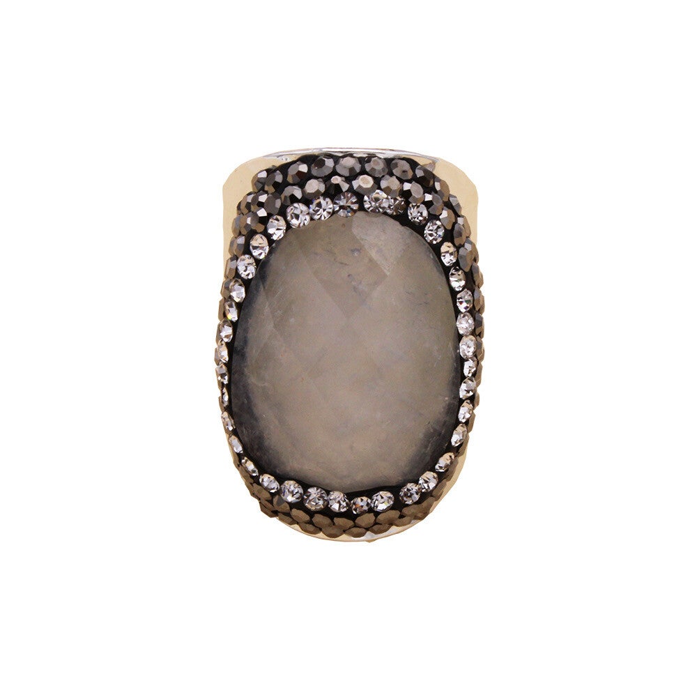 BAGUE ARGENTÉ PIERRE DE LUNE