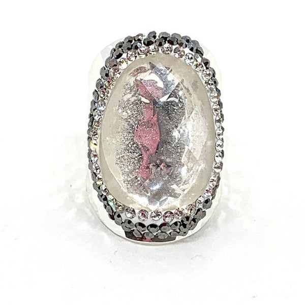 BAGUE ARGENTÉ QUARTZ BLANC