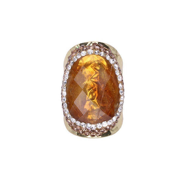 BAGUE DORÉ TOPAZE