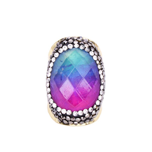 BAGUE DORÉ PURPLE
