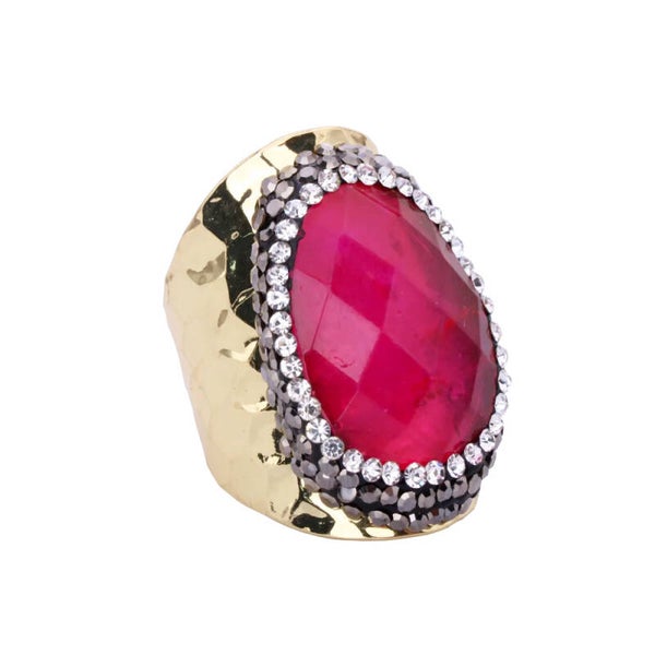 BAGUE DORÉ NÉON PINK