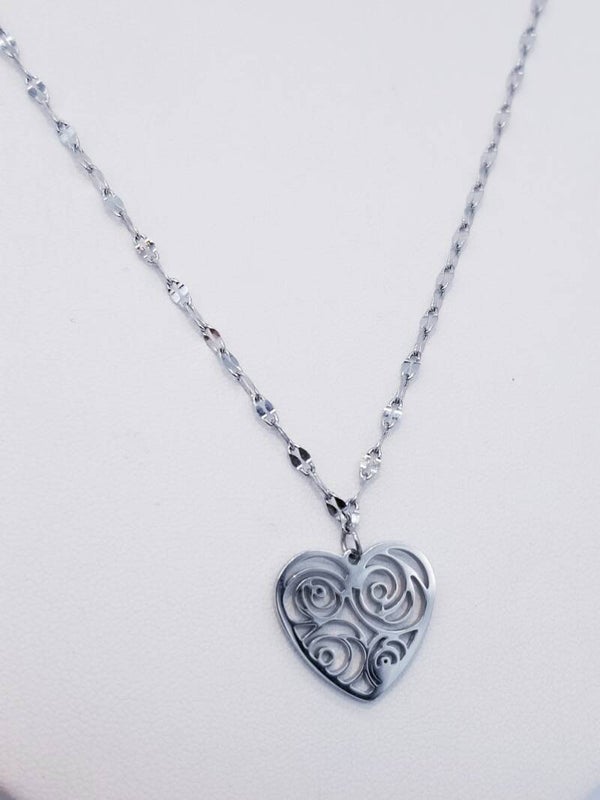 CHAÎNE PENDENTIF COEUR ARGENT