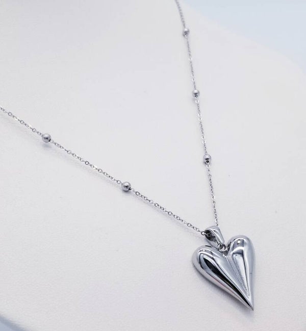 CHAÎNE BILLE PENDENTIF COEUR