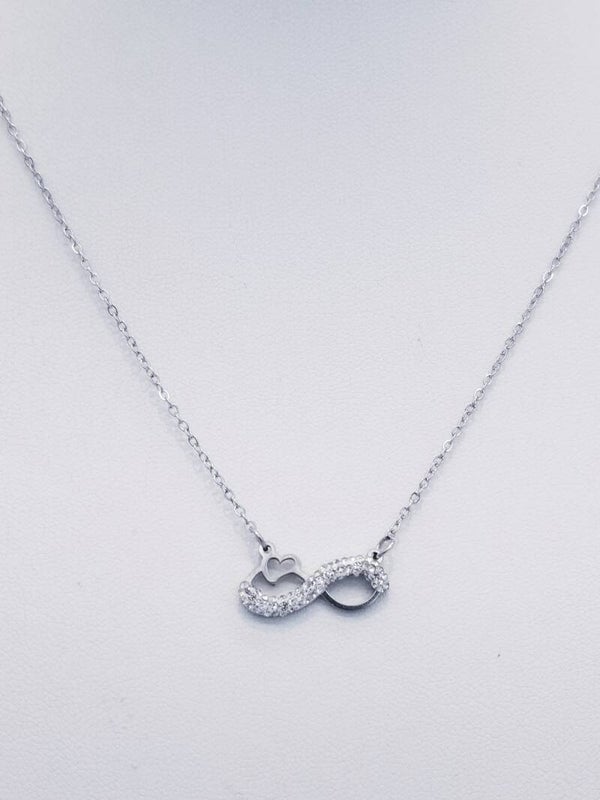 CHAÎNE PENDENTIF INFINI BLING ARGENT