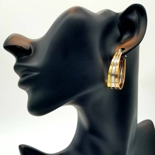 BOUCLES D'OREILLES 3  TONS