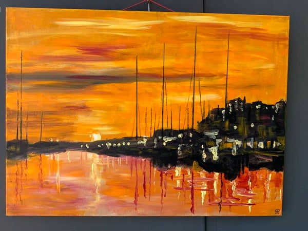 Coucher de soleil sur Le port de plaisance ll