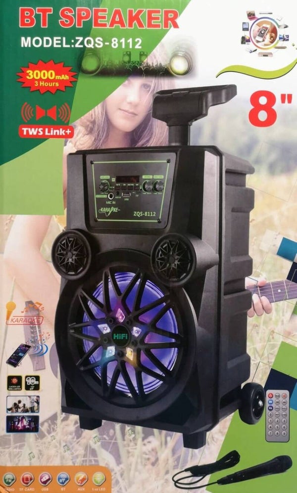 PRENOSNI BLUETOOTH ZVOČNIK/KARAOKE 8112