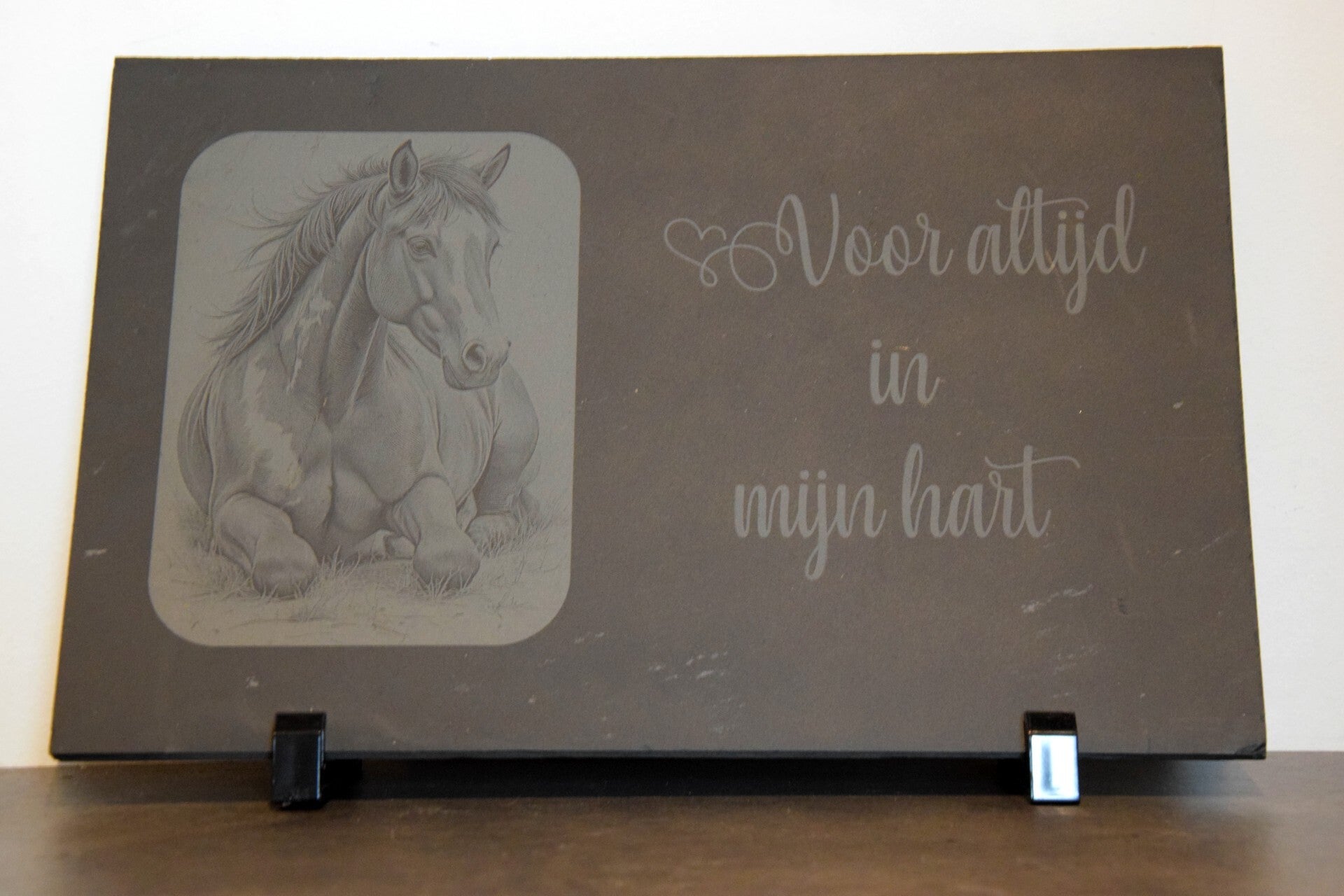 Gepersonaliseerde Leisteen Herdenkingsplaat Huisdier (20 x 30 cm)