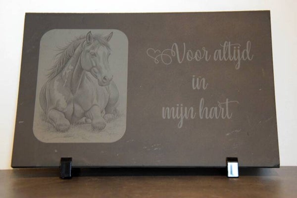 Gepersonaliseerde Leisteen Herdenkingsplaat Huisdier (20 x 30 cm)