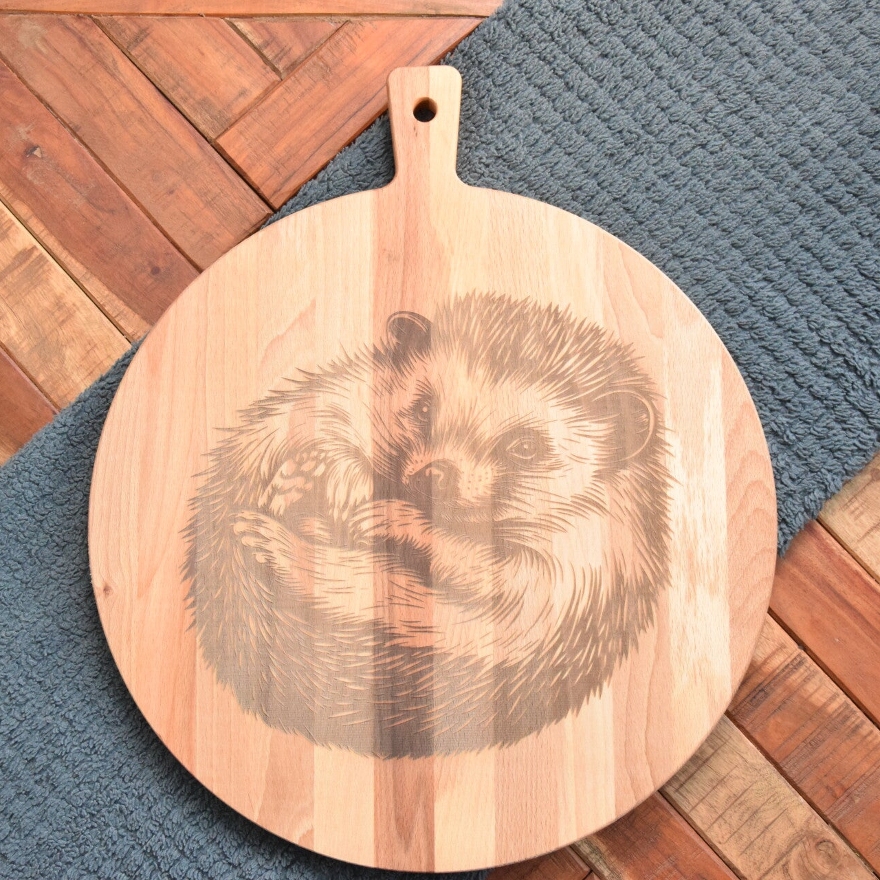 Beukenhouten Borrelplank Rond Egel