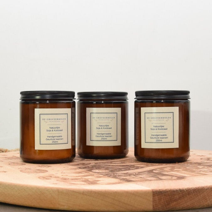 Duurzame Geurloze Kaarsen 250 ml