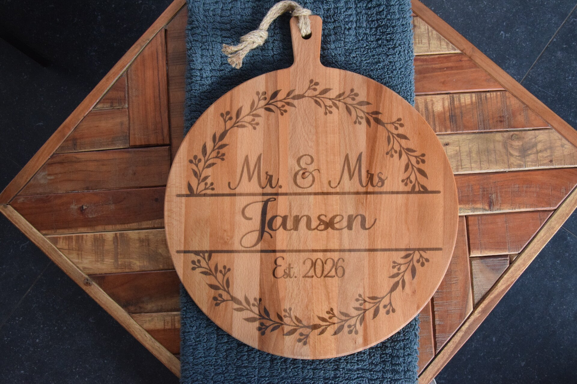 Plank Rond 40 cm Huwelijk