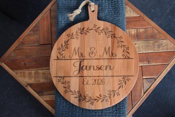 Plank Rond 40 cm Huwelijk