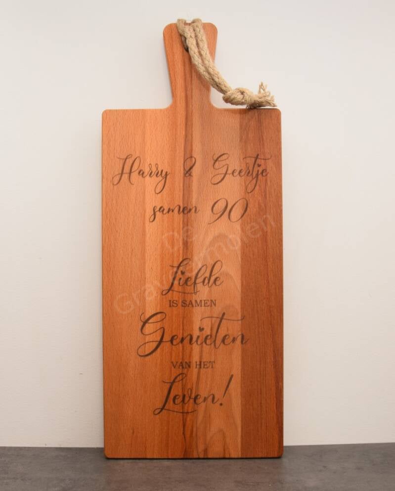 Gepersonaliseerde Borrelplank voor Verjaardag, Bruiloft etc.