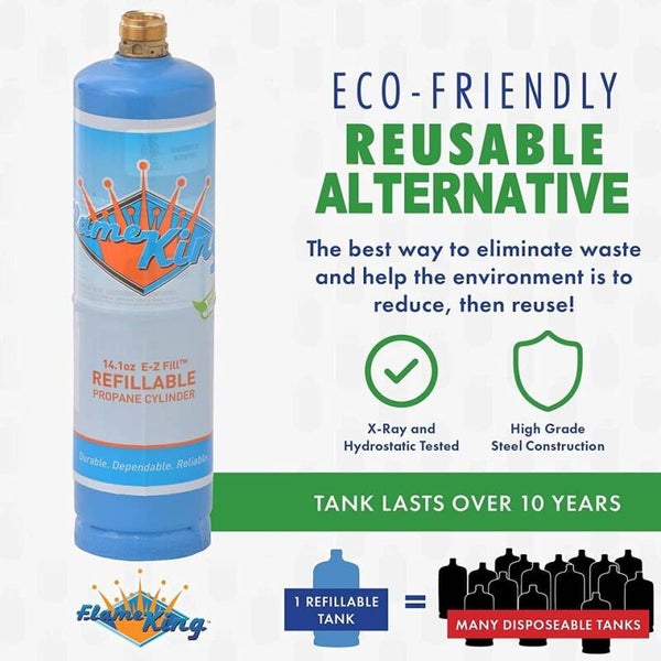 1 lb BLUE REFILLABLE PROPANE TANK