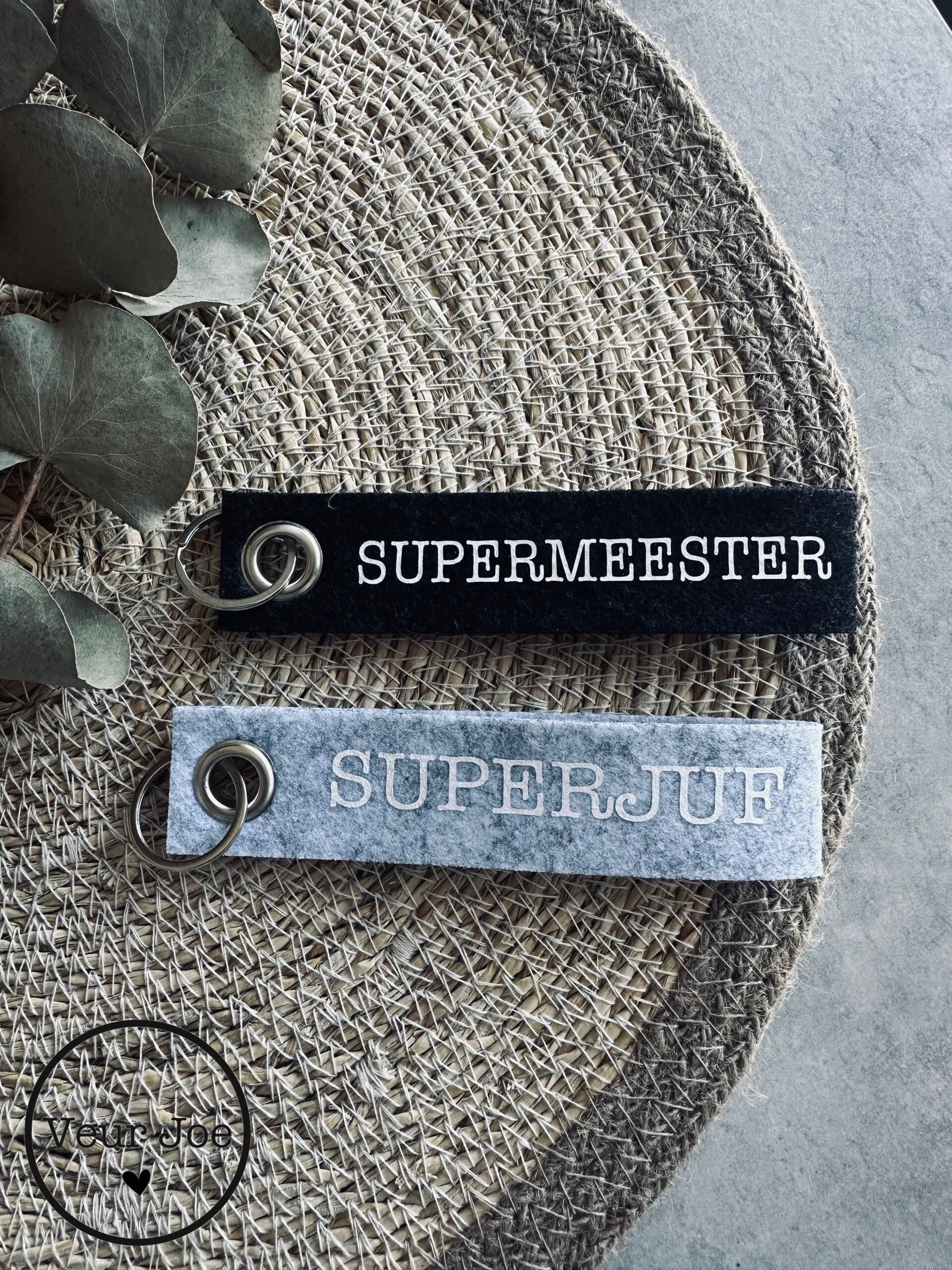 Vilten sleutelhanger Meester - Juf