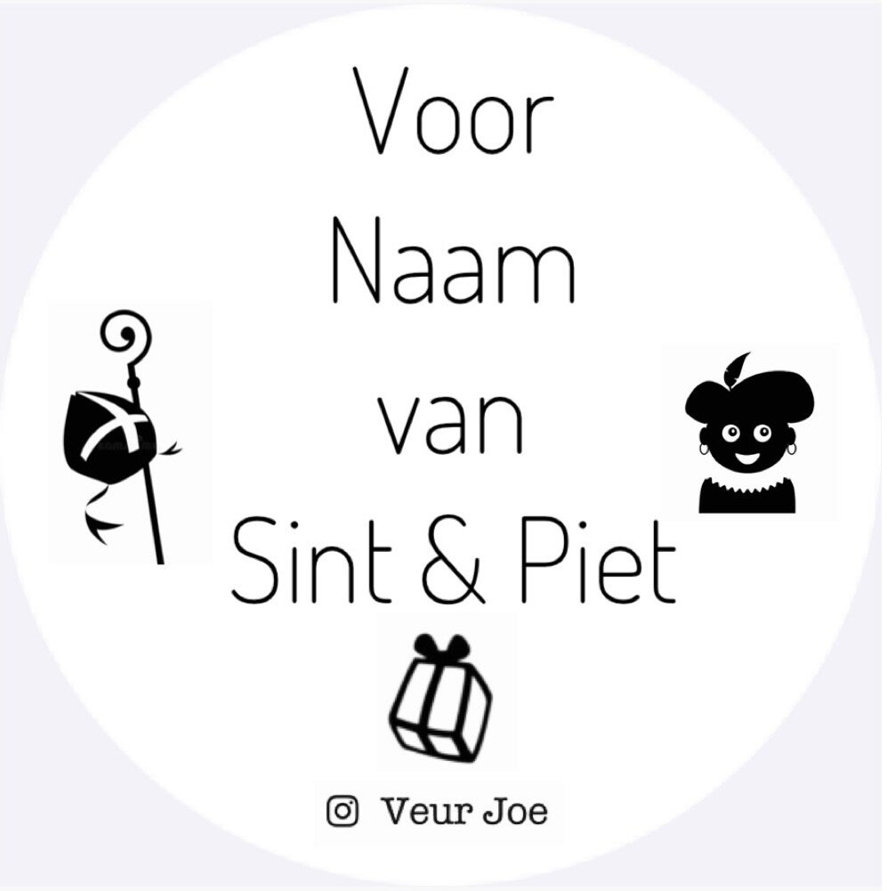 Gepersonaliseerde cadeaustickers Sint & Piet